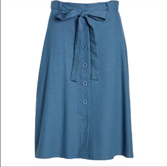 Band of Gypsies Dresses & Skirts - Blue Button Front skirt, Band of Gypsies